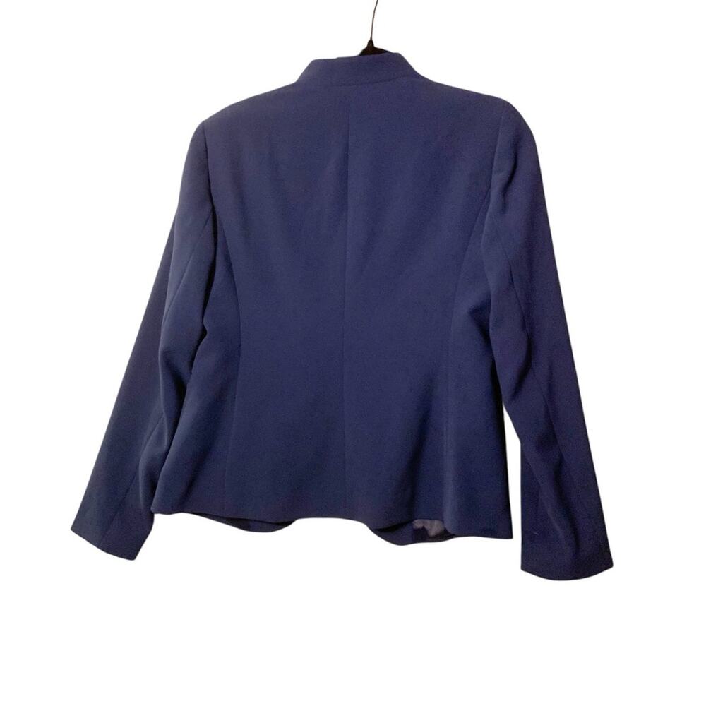 BROOKS BROTHERS Women's Navy Blue Collarless Blazer Size 6 - Picture 3 of 8